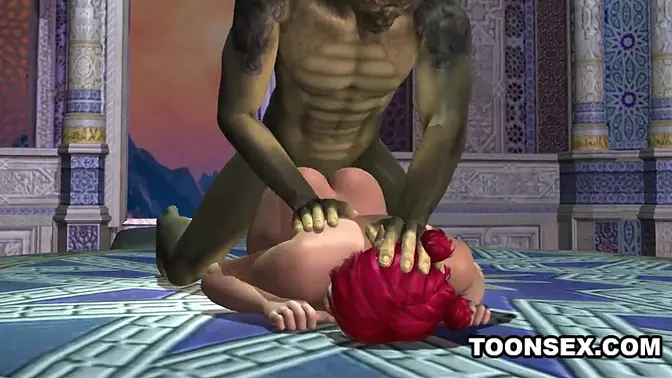 Sexy 3D cartoon elf gets her tits and pussy fucked