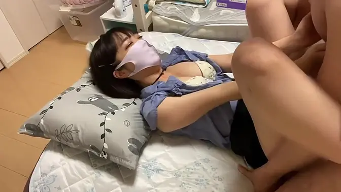 Sexy Asian babe fingered and fucked, ending in a nasty creampie