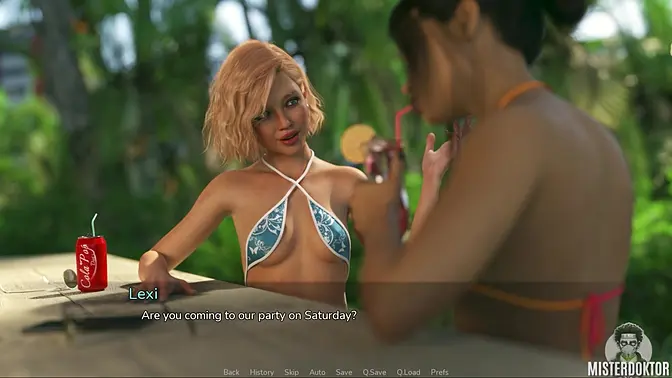 Sexy babe with perfect tits gets massage and kisses