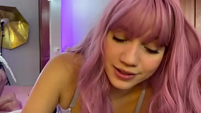 Sexy brunette gets intimate with her new sex doll