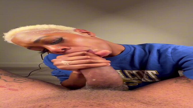 Sexy Ebony With Dick Sucking Lips Gets Throat Fucked And Massive Facial