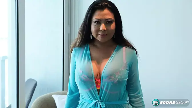 Sexy Filipino wife and mom shows off big tits and toys herself