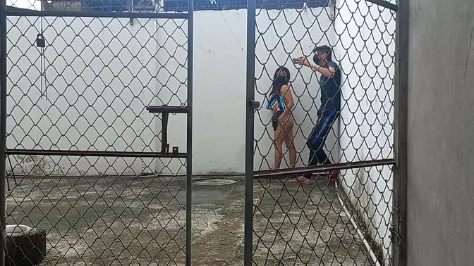 Sexy Latina neighbor seduces for homemade sex romp