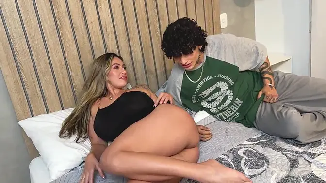 Shameless busty milf fucks her boyfriend right under her husband′s nose - unexpected ending