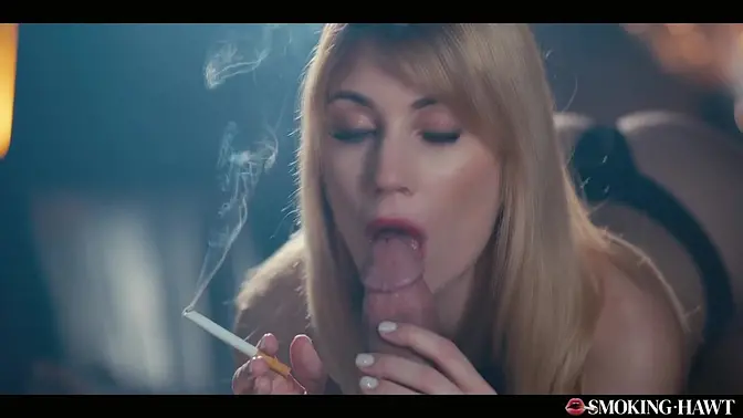 Sharon White: Smoking Hot Blonde Gags on Cock