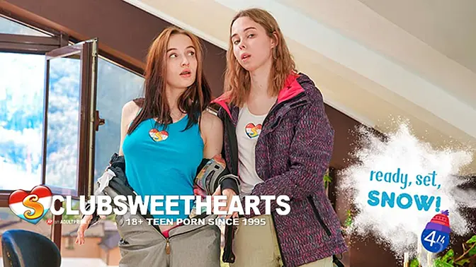 Shaved Snow Bunnies Eat Each Other's Pussy