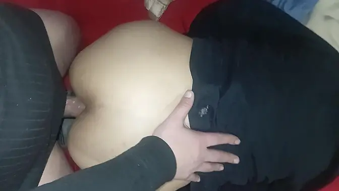 She let him fuck her pussy then filled her ass with a creampie