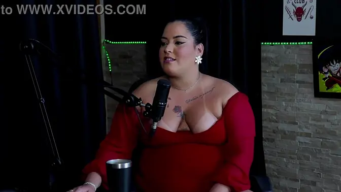 Sheer Red Glamour - Slutty Latina MILF gets dominative