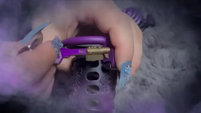 Shibby's Chastity Cage: Big Tit Mistress Punishes