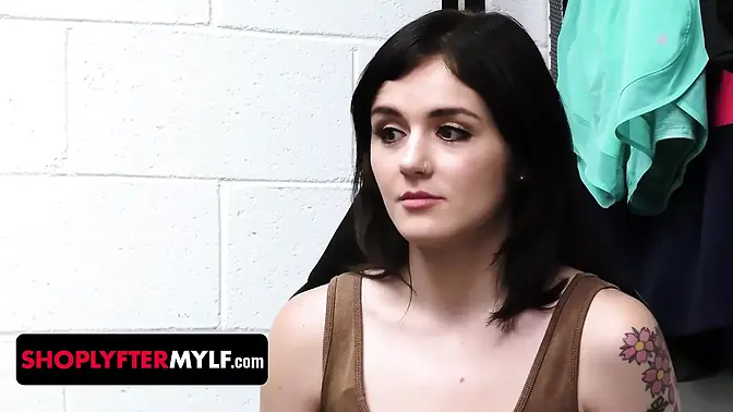 Shoplifter Teen and Busty MILF Punished by Security Guard