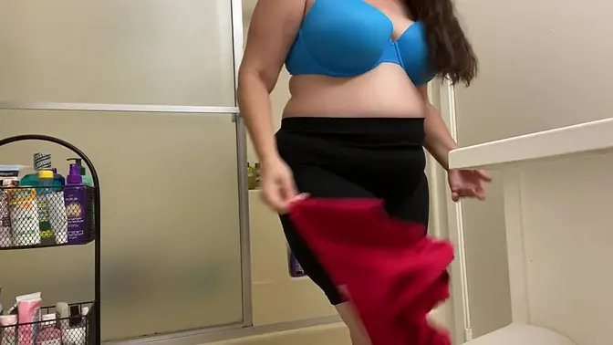 Shy curvy woman stripped and humiliated at work