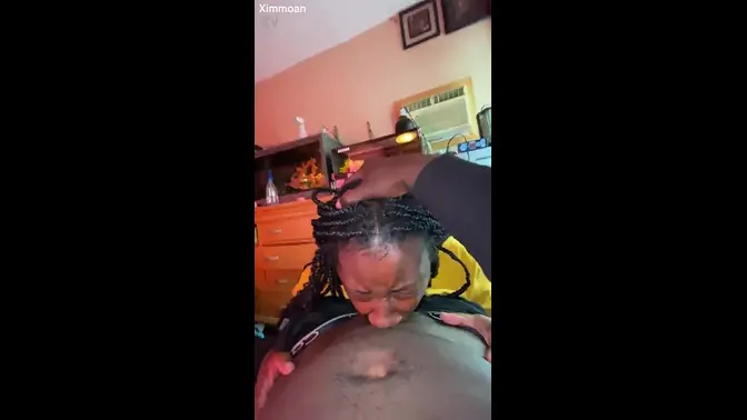 Shy ebony teen rides BBC and cums hard