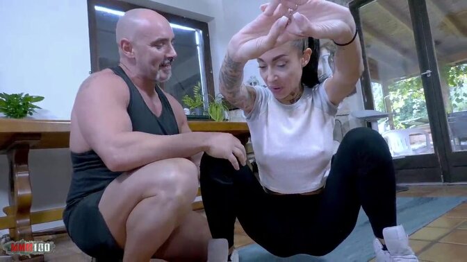 Silvia Preslar - Busty MILF in Sheer Leggings Fucked Hard at the Gym by Bryan Da Ferro