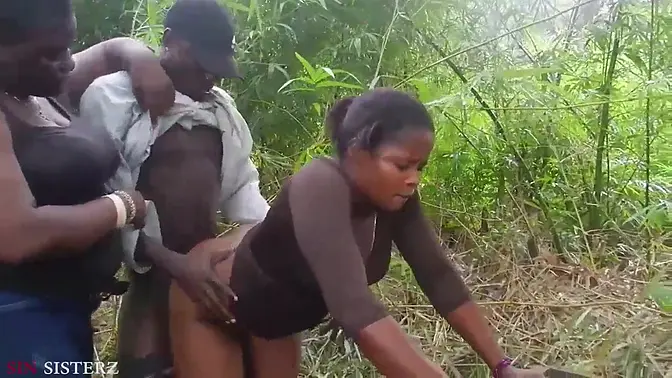 Sinister sisters caught fucking strange Hausa man