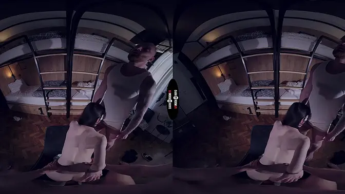 Skinny brunette Luna Lynx gets fucked hard by two cocks - DarkRoomVR