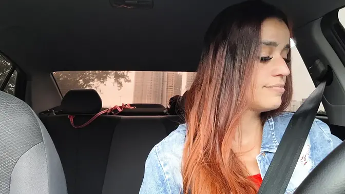 Skinny dude gets fucked in the car by an exhibitionist couple