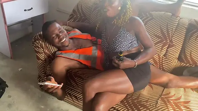 Skinny ebony beauty enjoys foursome with long-time colleagues