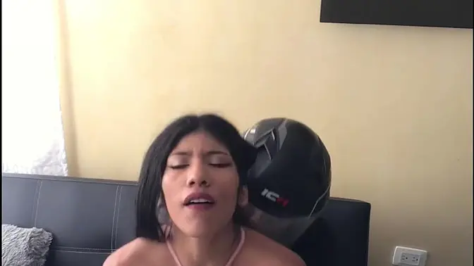 Skinny Latina flaquita rides cock until climax