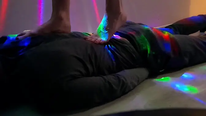 Slave's body TRAMPLED by dominant barefoot mistress Nika