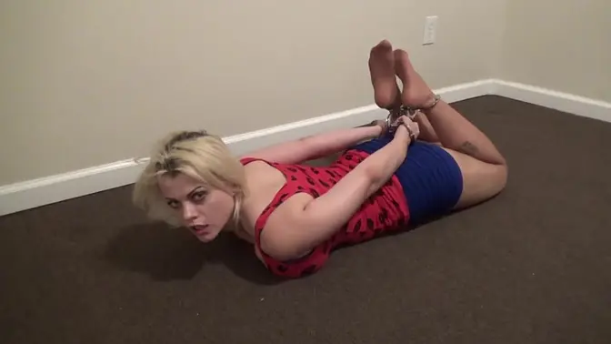 Slaving away in panyhose and bare feet