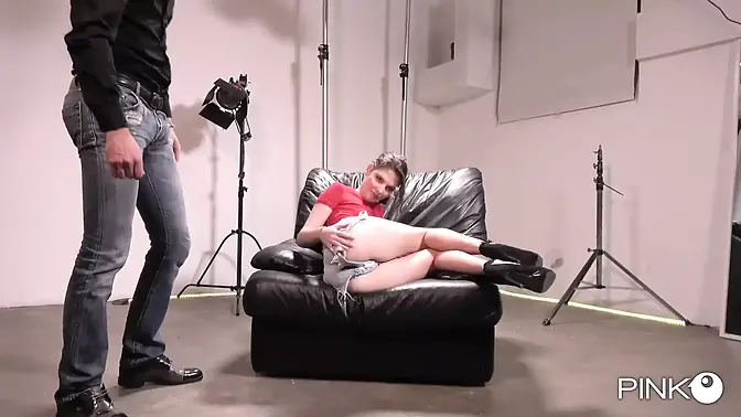 Slim girl Sara Bell gets gang banged and analed