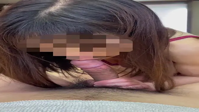 Slim Japanese beauty with long hair gets excited by other men's cocks in the bedroom