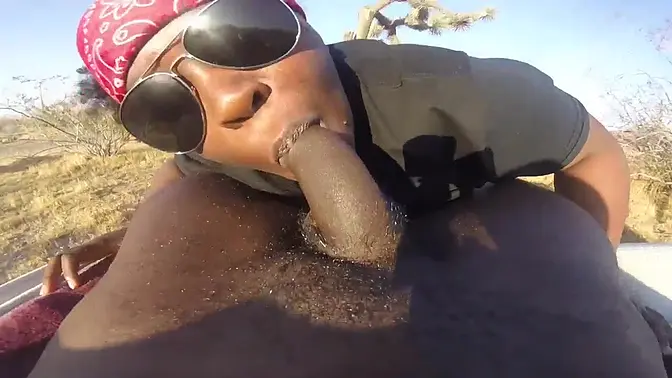 Sloppy Deepthroat in Public