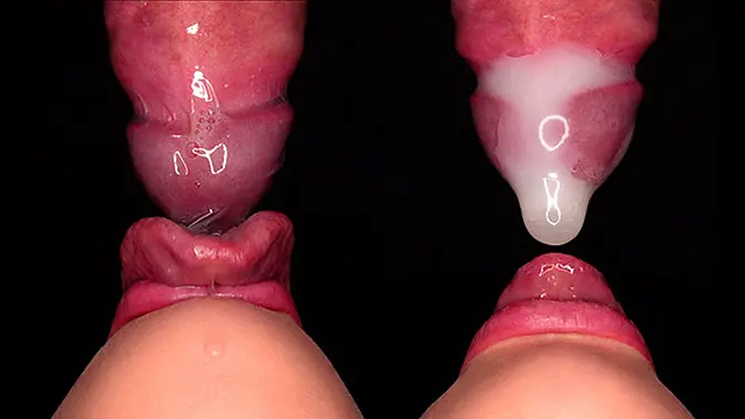 Sloppy Wet Blowjob Ends with Cum Play