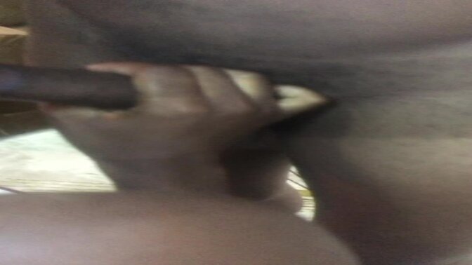 Slow and intense ebony teen blowjob close-up