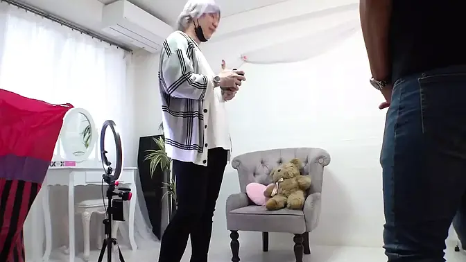 Slutty idol with powerful H-cups shows off her body