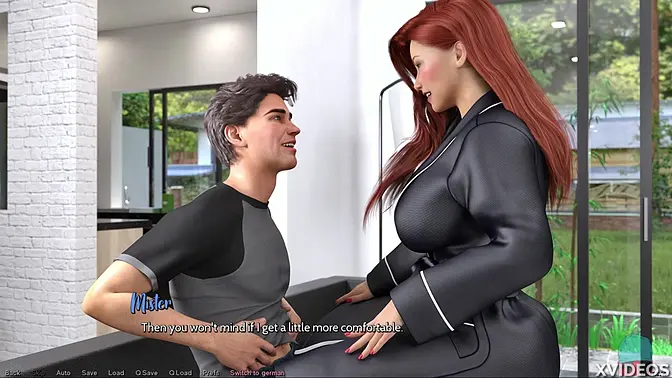 Slutty MILF and teen play roles in visual novel