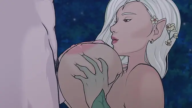 Slutty nymphs fuck in anime game - big busty oppai action