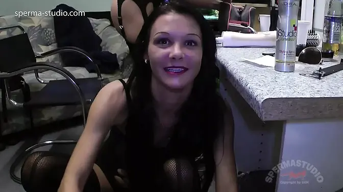 Slutty stunning girls get covered in cum and creampies