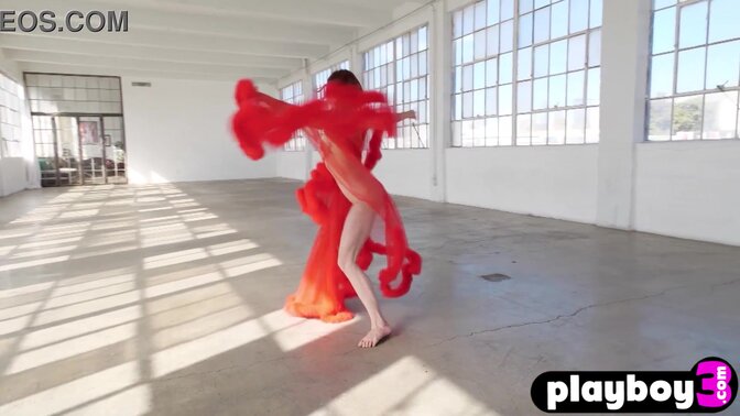 Small-titted redhead MILF strips down and shows off her hot body in a sexy pose.