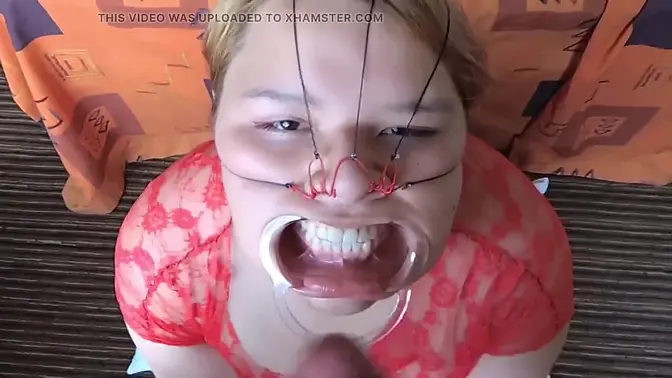 Smothered in cum while bound and gagged