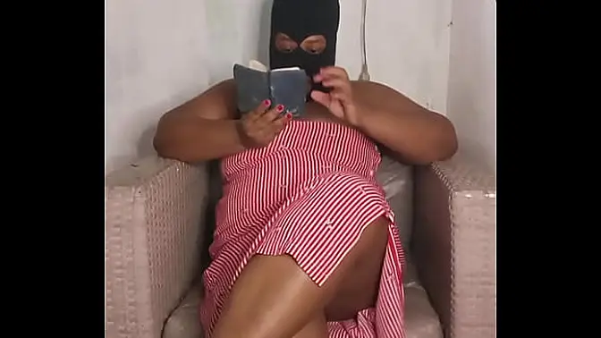 Solitary sinful temptress teases with big natural tits and ebony ass