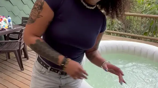 Spanish lesbo eats pussy and cums on a stranger's face