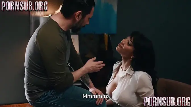 Spanish submissive worships and sucks her dominant boss