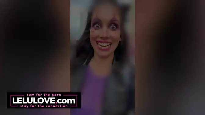 Spooky MILF spreads legs in sexy Halloween makeup