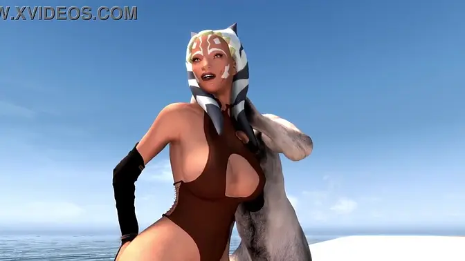 Star Wars' sexy black Ahsoka Tano gets big black cock