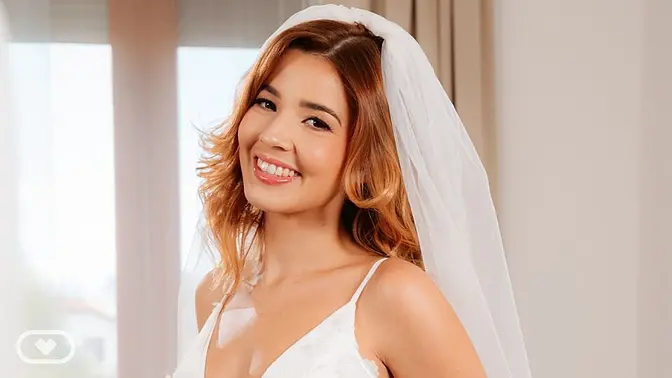 Steamy Virtual Real Lovemaking with a Dressed Bride
