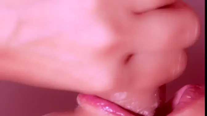 Step sis milks my cock in raw, close-up Japanese BJ