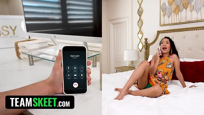 Step sis wanks and blows POV while missing her stepbro's ass pounding