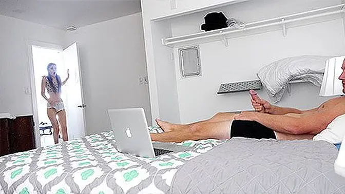 Step sister critiques big cocks in this dick-on-dick display