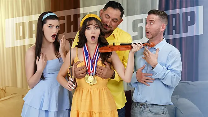 Stepdad's loving care leads to happy female orgasm