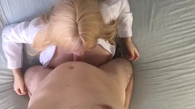 Stepdad Teaches Blonde Stepdaughter Lesson