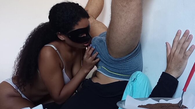 Stepdaughter step extreme deepthroat breakfast with milk and cake