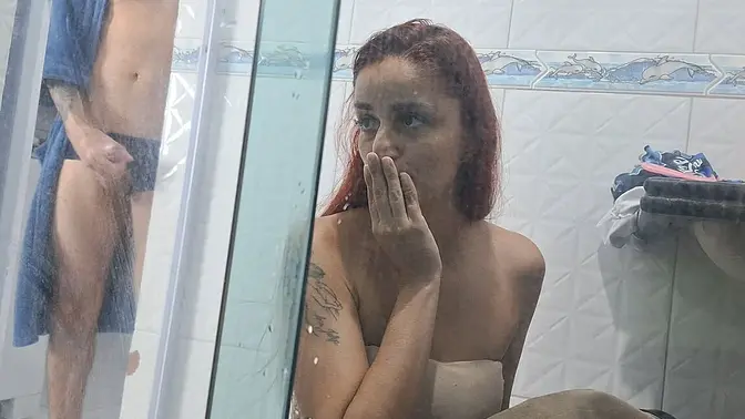 Stepfather's filthy fantasy as stepdaughter pees