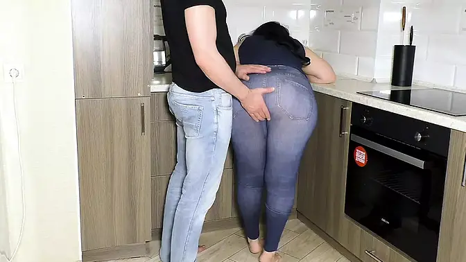 Stepmom appreciates stepson's big ass with a BBBW blowjob and anal fuck