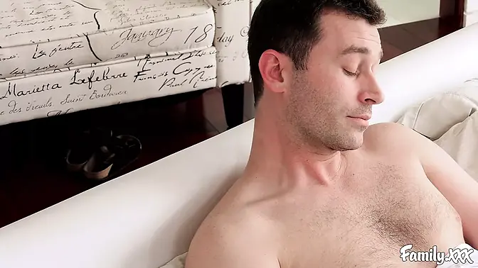 Stepmom's big tits fucked by stepson and his whore